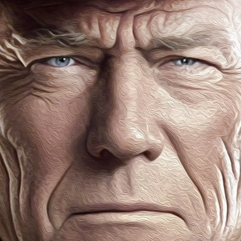 8x8 Donald Trump x John‎ Wayne American Flag Fantasy Watercolor Oil Painting - Picture 5 of 7